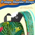 thumbnail image 5 of 17 Inch Lightweight Backpack,PVC Waterproof Oxford Fabric, Ergonomically Designed, with Large Capacity, Exotic Jungle Aesthetic, 5 of 5