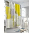 thumbnail image 3 of Fsddascl Yellow Shower Curtain Set - Standard 72" x 72" Bathtub Curtain with 12 Hooks, Modern Geometric Grey Oil Painting Abstract Waterproof Fabric Stall Shower Curtains for Bathroom/Bathtub, 3 of 6
