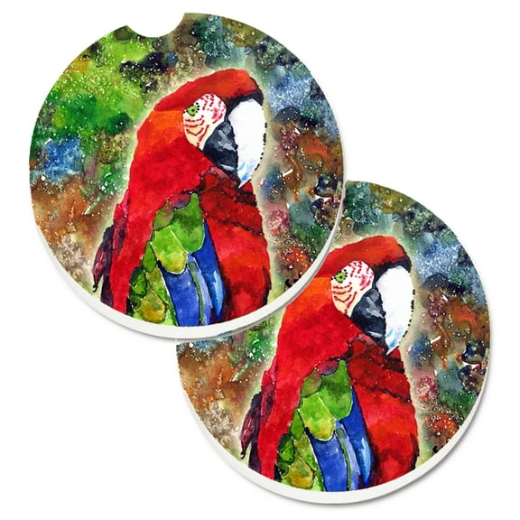 Parrot Set of 2 Cup Holder Car Coasters