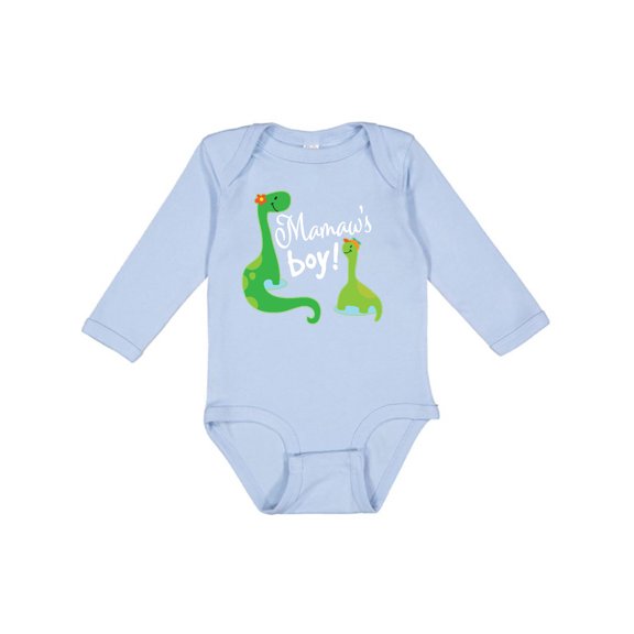 Inktastic Mamaws Boy Grandson Gift Dinosaur Boys Long Sleeve Baby Bodysuit