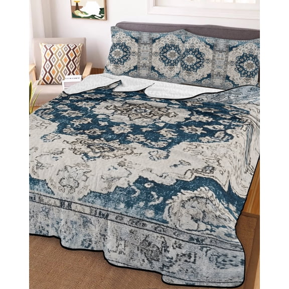 King Size Down Alternative Comforter, Lightweight Comforter Quilt Bedding Set with Pillow Shams All Seasons Bed Comforter Duvet Insert 96"x106"