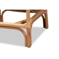 thumbnail image 7 of Baxton Studio Rose Modern Bohemian White Fabric Upholstered and Natural Brown Rattan Counter Stool, 7 of 7