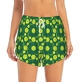 thumbnail image 4 of Lsque Tennis Balls Printed Women's Running Shorts with Liner Pockets,Elastic Quick Dry Workout Athletic Gym Yoga Shorts,Womens High Waist Shorts-Medium, 4 of 9