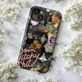 thumbnail image 5 of Witchy Halloween Phone Case for iPhone 16 15 14 13 12 11 Pro Max Plus Mini – Vintage Witch, Pumpkin & Skeleton Protective Hard Cover, 5 of 6