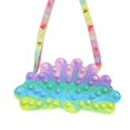 thumbnail image 1 of Juguete Sensorial De Burbujas De Empuje, Nudo De Lazo, Bolso De Hombro De Pavo Real, Monedero, Juguetes Para Aliviar El Estrés, Juguete De Descompresión De Silicona Para Niños Y Adultos Kearding AP006311-02, 1 of 6