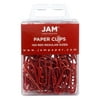 JAM Paper Standard Paper Clips, Red, 100/Pack, Small 1 inch