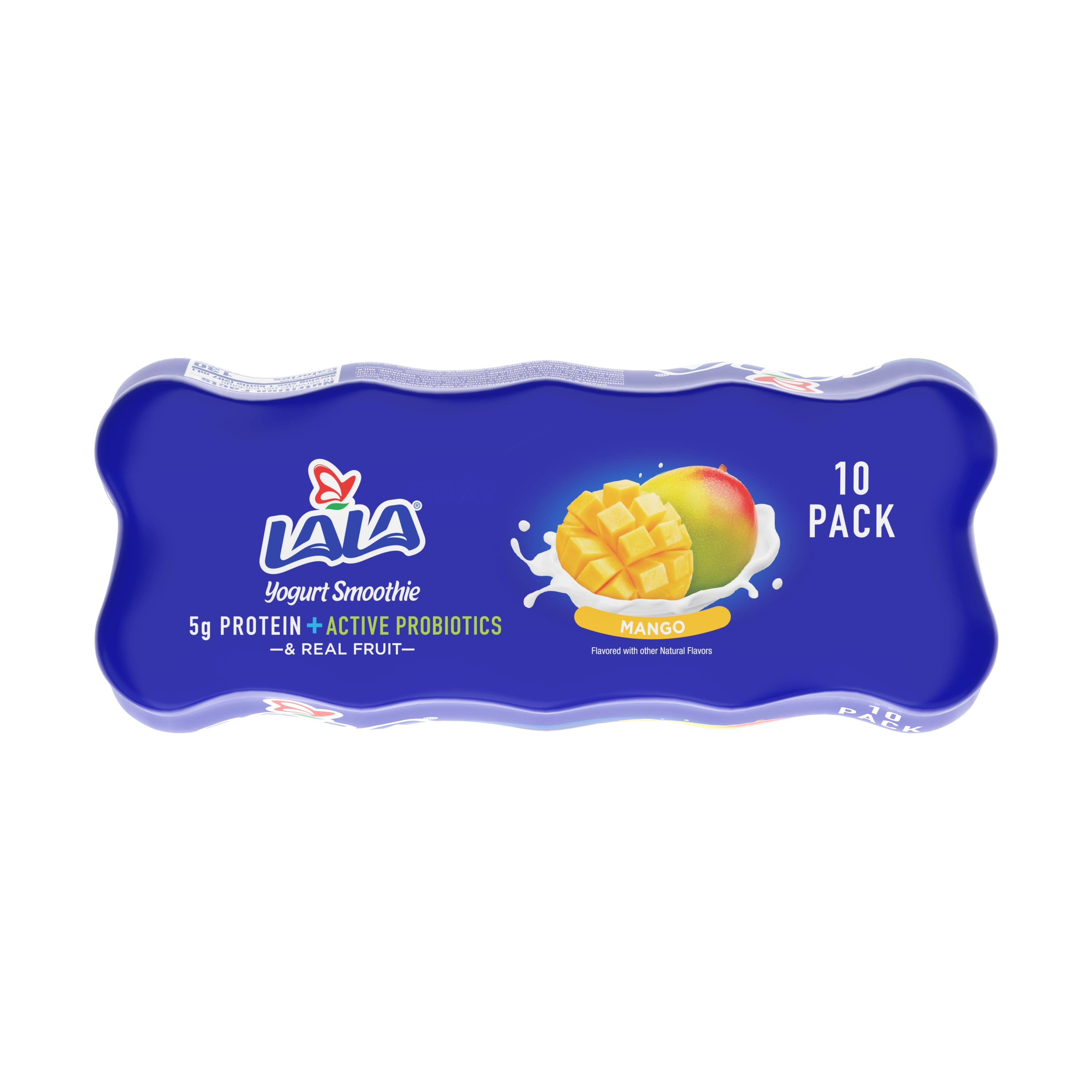 LALA Probiotic Protein Yogurt Smoothie Drink, Low Fat, Mango, 7 oz Plastic Bottle (10 Ct)