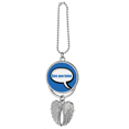 thumbnail image 1 of Daily Language Chat Happy Greetings Silver Wing Car Pendant Decoration, 1 of 4