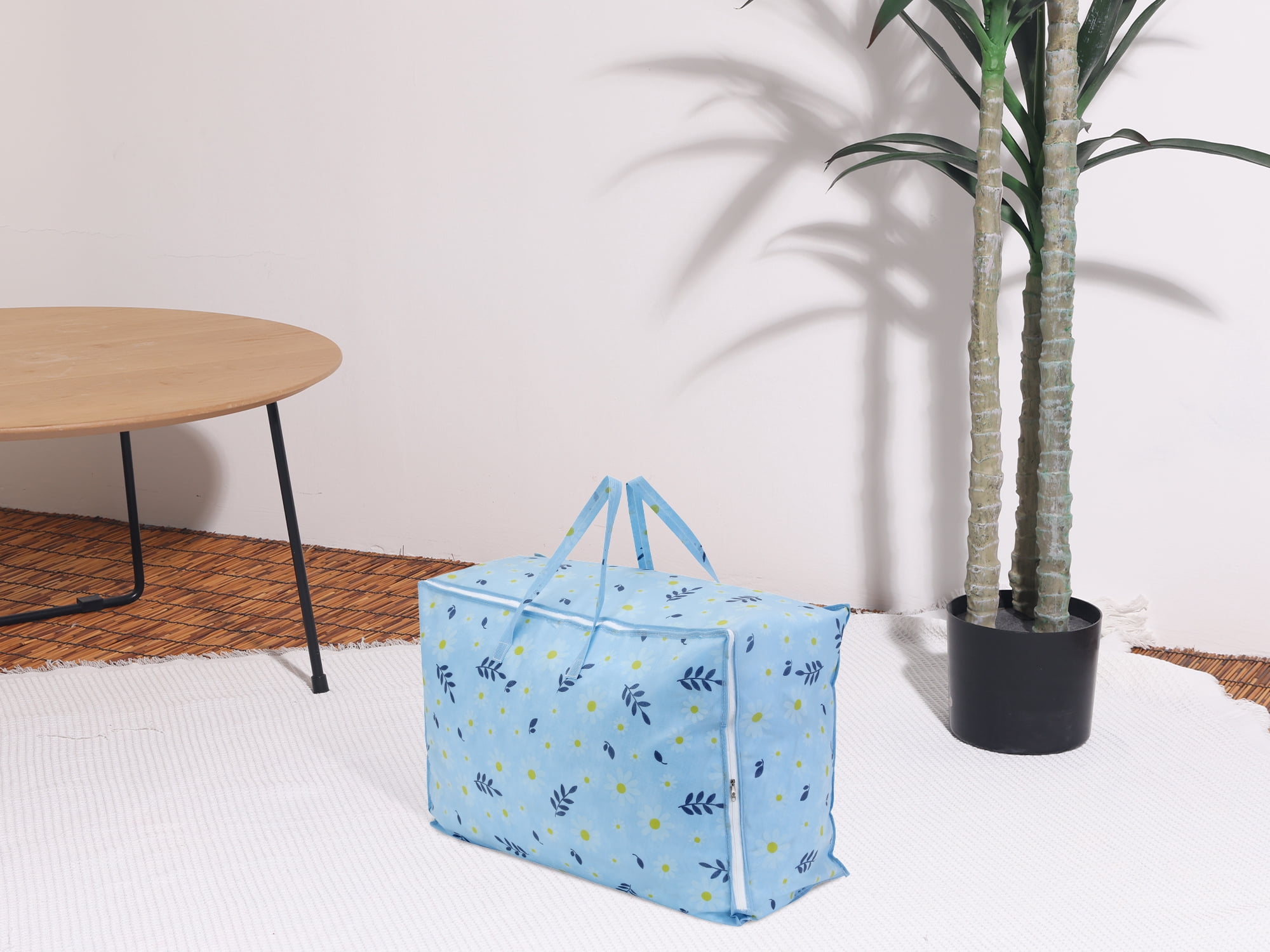 Unique Bargains 1 Pack Clothes Storage Bags Moving Bags Blue 27.5*19.5*12in