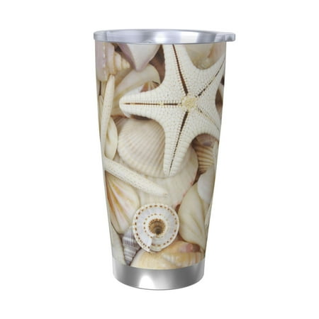 

Tideii Starfishes On Seashells for 20OZ Car Cup Stainless Steel Cold and Hot Cup with Lid Suitable for Outdoor and Home Unisex-Without Straw