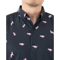 thumbnail image 6 of Men’s Cat Print Short Sleeve Button Down Shirt – Funny Novelty Kitty Top – Casual Gift for Cat Lovers, 6 of 11