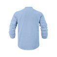 thumbnail image 4 of Men's Linen Long Sleeve Shirt Button Henley Shirt V-Neck Casual Plain Lightweight Fall Top 3XL, 4 of 6
