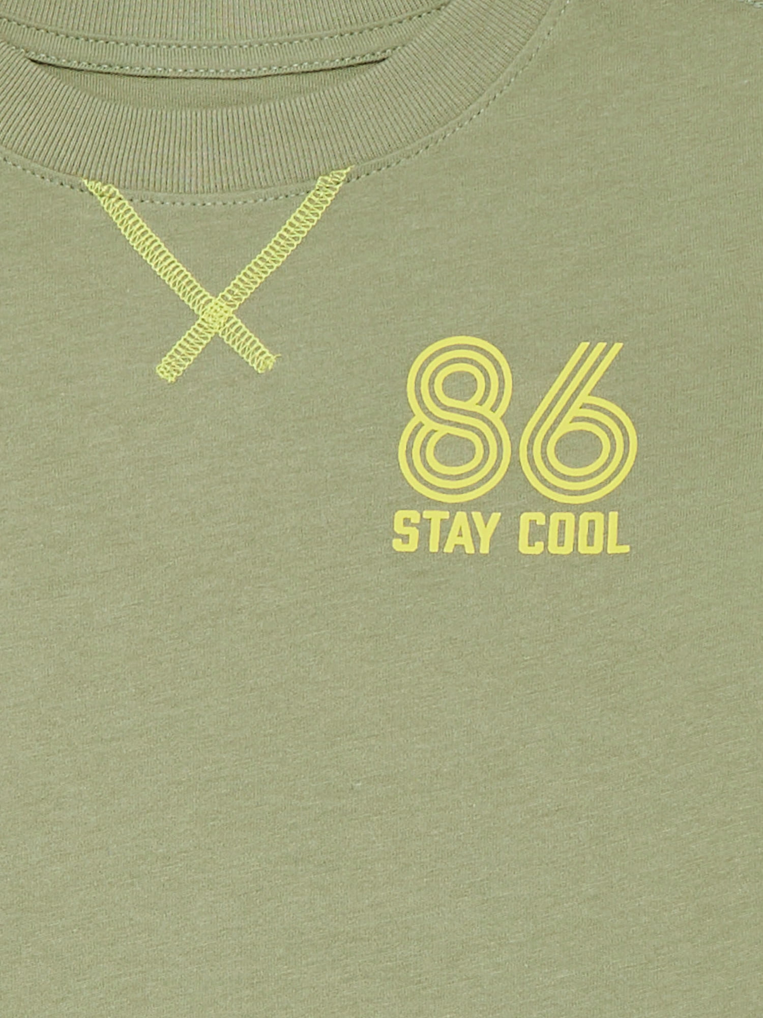 Wonder Nation Little Boys Colorblock Graphic Tee with Long Sleeves, Sizes 4-10