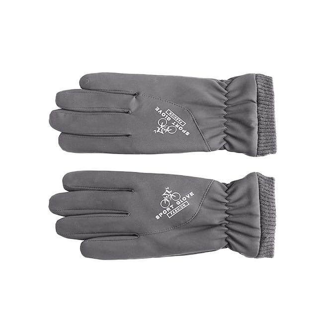 adviicd Men's Winter Riding Screen Plus Fleece Driving Non Slip Windproof Motorcycle Warm And Cold Outdoor Takeaway Gloves