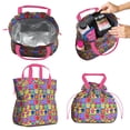 thumbnail image 2 of Colorful Dog Paw Footprint Drawstring Lunch Bag Women - Drawstring Lunch Bag Insulated for Work Office - Stain-Resistant Large Lunchbags for Women with Multi-Pockets, 2 of 6