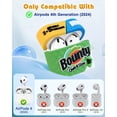 thumbnail image 2 of Funda de silicona para AirPods 4 Toyuma Cute Kawaii con dibujos animados, color verde, 2 of 6