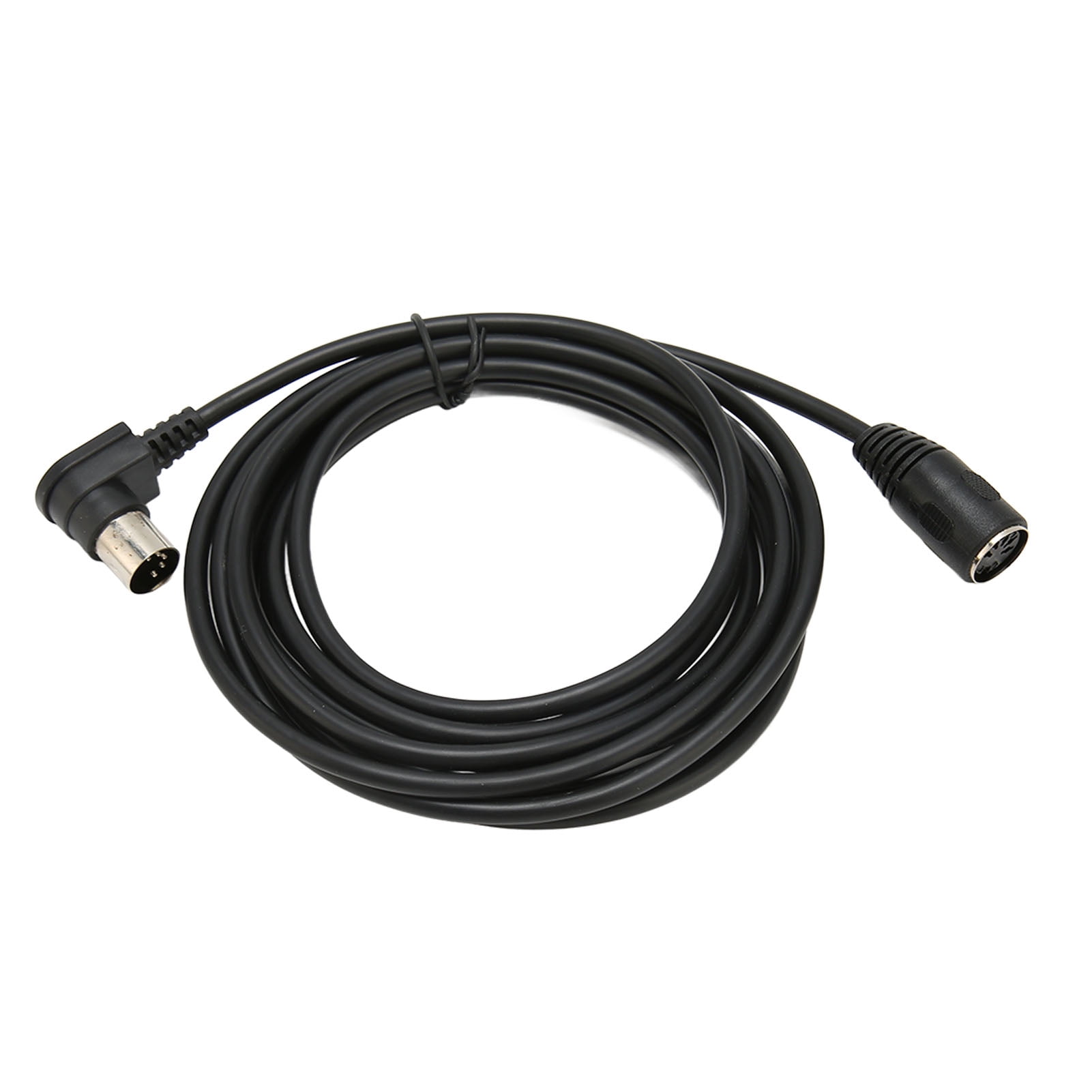 90 Degree MIDI DIN Extension Cable, 5 Pin DIN Male To Female MIDI DIN
