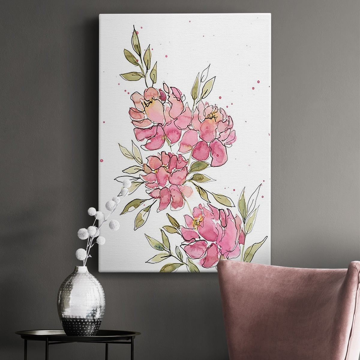 Watercolor Blooms I Premium Gallery Wrapped Canvas - Ready to Hang