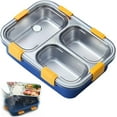 thumbnail image 1 of 2024 Lunch Box with Cutlery Adult Lunch Box 3 Compartment Lunch Box Adult Lunch Box Insulated Lunch Box Stainless Steel Lunch Box, 1 of 5