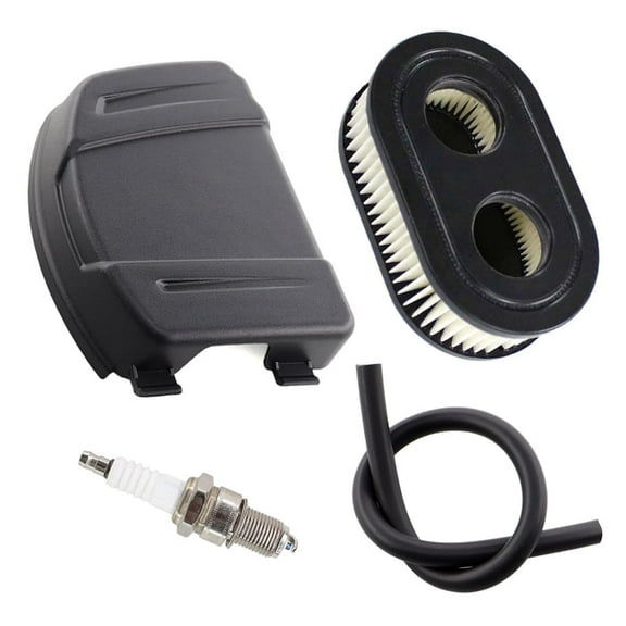 Air Filter Cover & Air Filter For Briggs & Stratton 093J02 09P700 103M02 Rep 593260 594106 798452 Mower Spark Plug