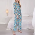 thumbnail image 3 of Goofa Cute Dog Printed Women’s 2 Piece Pajama Set Super,Pajamas Women's Long Sleeve Sleepwear Soft Button Down Loungewear Pjs Lounge Set Nightwear-, 3 of 9