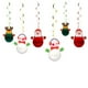 thumbnail image 1 of Decoraciones colgantes de Navidad, colgante de bolas de remolino de techo de muñeco de nieve y alce de Papá Noel para suministros de fiesta de árbol de Navidad Rojo Verde RV011031-01278SDJ, 1 of 5