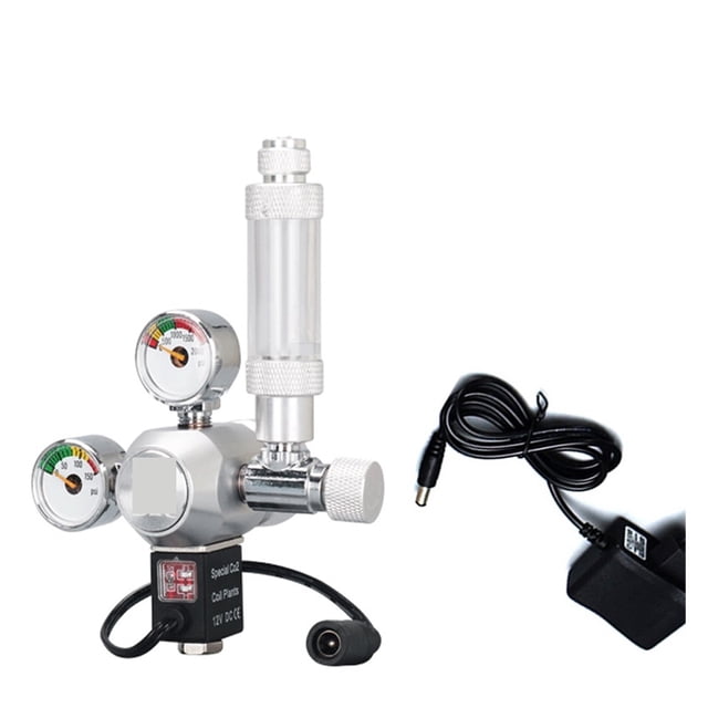 Régulateur de CO2 pour Aquarium DIY, Kit d'Électrovanne à Bulles Régulateur de Pression de Dioxyde de Carbone, Installation Facile