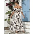 thumbnail image 4 of OYYN Womens Off Shoudler Boho Dresses Summer Casual Vacation Beach Flowy Sundress, 4 of 5