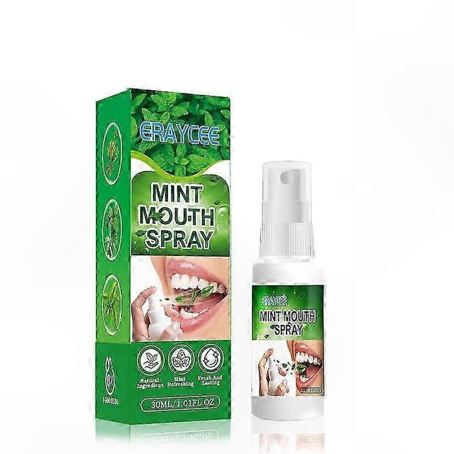 Spearmint Freshening Oral Spray for Bad Breath, Moisturizing Mint Mist Treatment