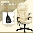 thumbnail image 4 of HOMCOM Massage Office Chairs Computer Executive Ergonomic Heated Vibrating Beige, 4 of 7