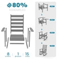 thumbnail image 3 of FURRYFECTION Outdoor Rocking Chair with High Ladder Back,HDPE Plastic Porch Rocker Chairs for Patio,Garden,Lawn,Balcony,Grey, 3 of 9