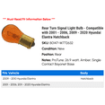 Api Ambeer API Amber Halogen Automotive Bulb Fits Hyundai Elantra - Walmart.com