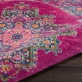 thumbnail image 3 of 8â€™ Round Fuchsia and Blue Distressed Area Rug, 3 of 3