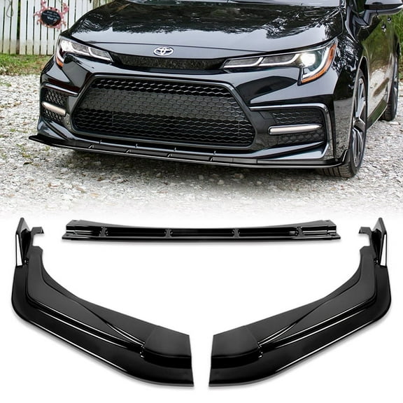Stay Tuned Performance For 20-24 Toyota Corolla XSE SE Painted Black Front Bumper Splitter Spoiler Lip