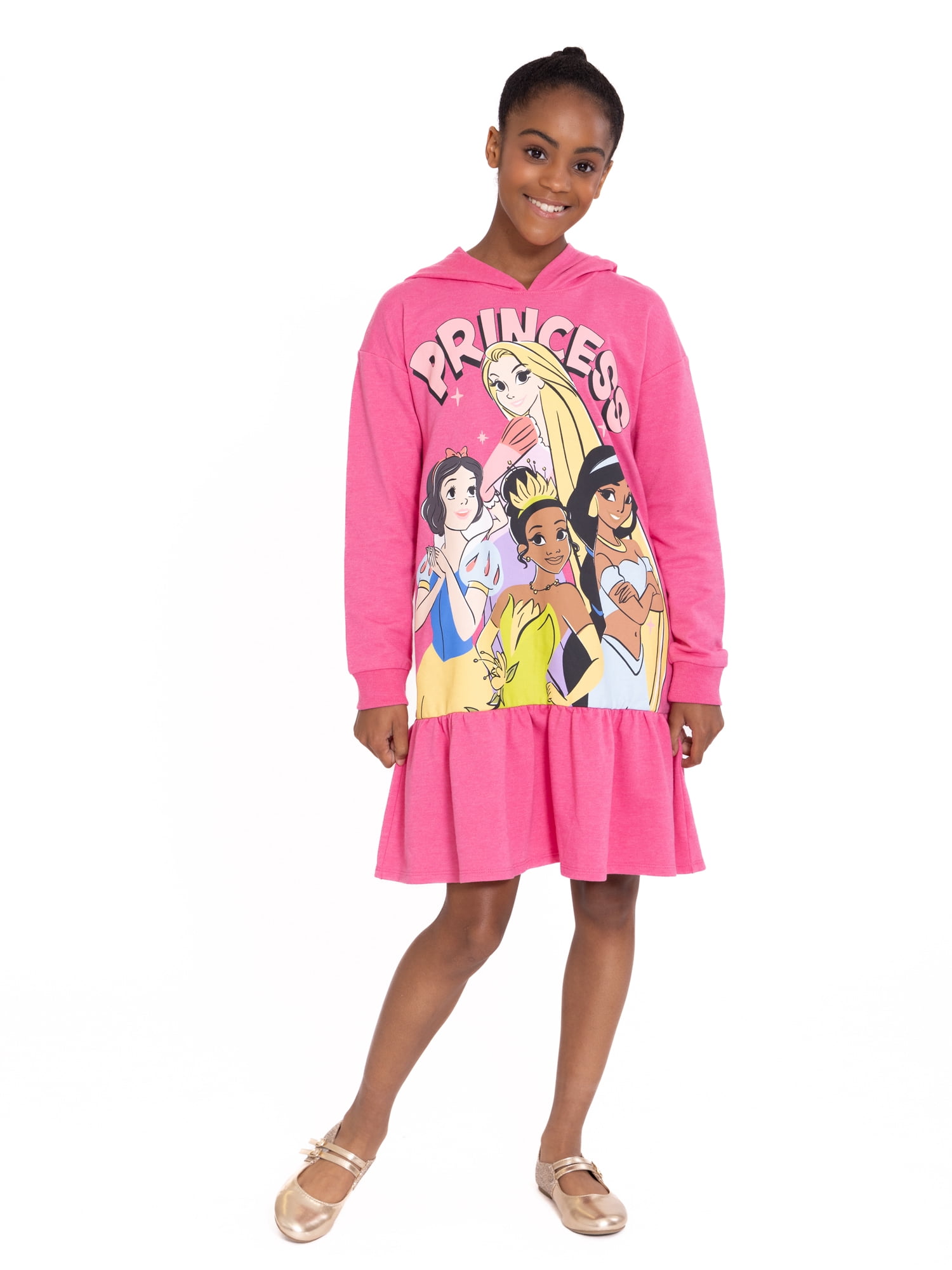 Disney Princess Girls Hooded Long Sleeve Cosplay Dress, Sizes 4-12