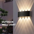 thumbnail image 4 of Aplique LED exterior, aplique LED, apliques, aplique LED exterior, aplique interior arriba y abajo Aplique LED 6W en aluminio Impermeable IP65 Luz Blanca Cálida (Negro), 4 of 5