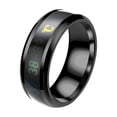 thumbnail image 1 of Anillo inteligente de acero de titanio con temperatura ajustable, talla 10, para parejas. Cambia de color según el número., 1 of 7