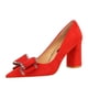 thumbnail image 2 of Nueva moda primavera y otoño tacones altos y gruesos de gamuza de boca baja con lazo puntiagudo zapatos de boda para mujer, 2 of 5