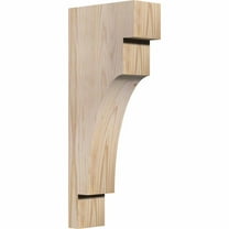 3 1/2"W x 8"D x 20"H Mediterranean Smooth Corbel, Douglas Fir