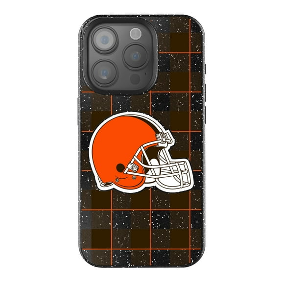 Keyscaper Cleveland Browns Plaid Bling iPhone Case