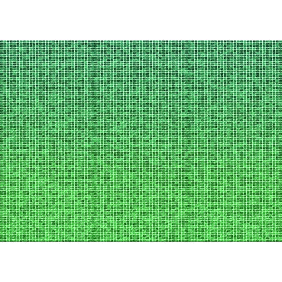 Ahgly Company Machine Washable Indoor Rectangle Transitional Green Area Rugs, 7' x 9'