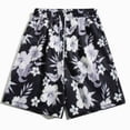 thumbnail image 4 of TKKCS Mens Graphic Swim Trunks- Breathable Quick Dry Lightweight Casual Drawstring Elastic Waist Vacation Beach Board Shorts Black Size M, 4 of 6
