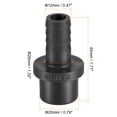 thumbnail image 2 of Uxcell Barbed OD Spigot Straight Pipe Fitting Quick Connector Black 12mmx20mm, 2 of 5