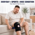 thumbnail image 5 of HLTHZONE Plus Size Knee Brace with Adjustable Compression for Overweight for Arthritis & Meniscus Tear Pain Relief, Black, 1 Pack, 5 of 15