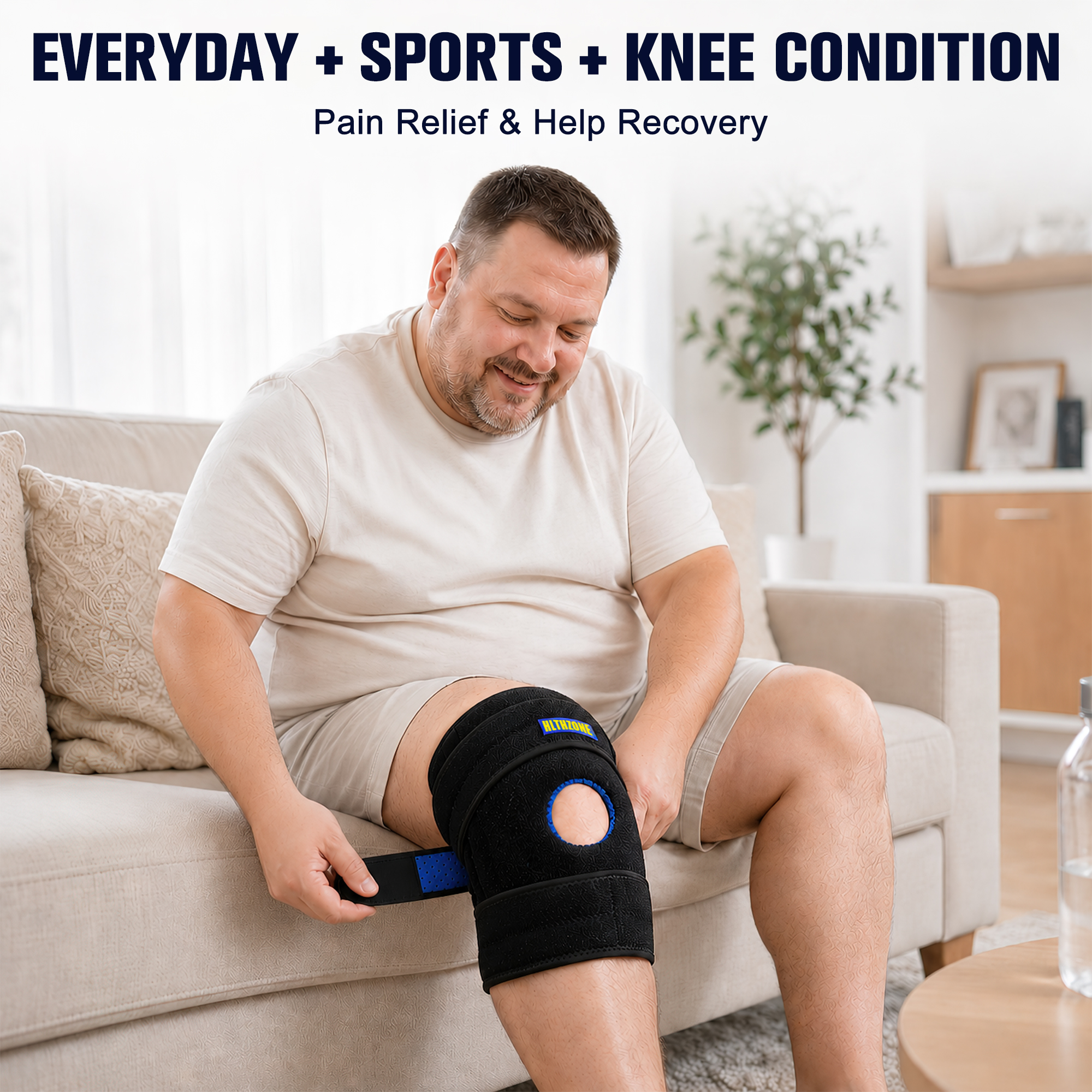 HLTHZONE Plus Size Knee Brace with Compression photo 5