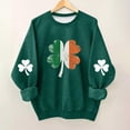 thumbnail image 2 of Wo-Fusoul Chandail à Capuchon de la Saint-Patrick pour Enfants, Chandail à Manches Longues Doublé en Molleton, Coupe Ample Décontractée à Col Rond avec Imprimé des Fêtes, Haut Vert pour Garçons et Filles de 1 à 13 Ans, 2 of 5