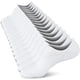 thumbnail image 1 of Xiao Hua 10 pares de calcetines sin costuras - calcetines bajos antideslizantes con forro invisible - suaves y elásticos, blancos, talla M (talla: 5-9), 1 of 2