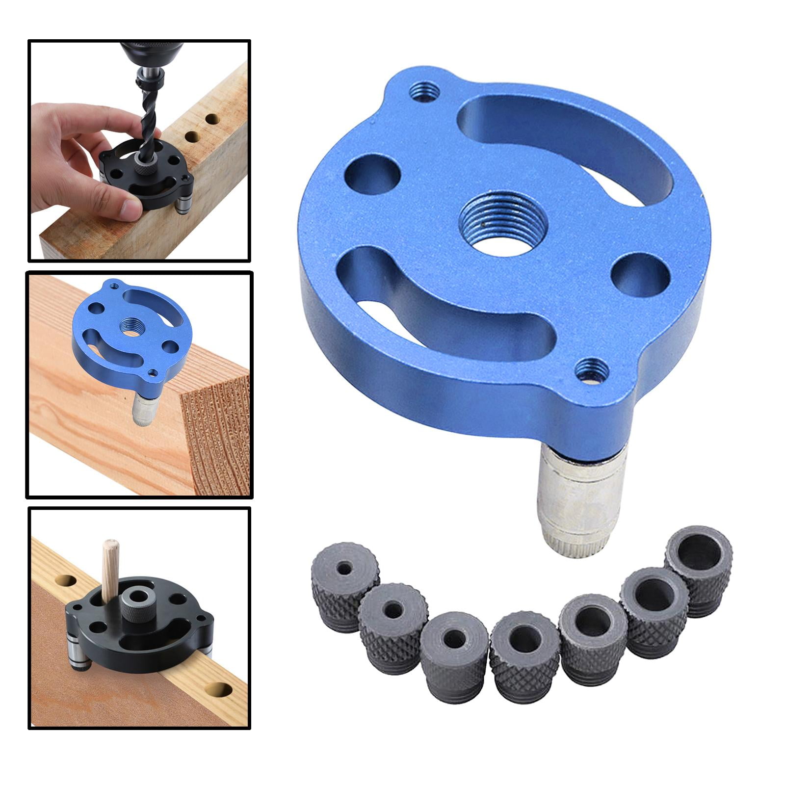 FVDPWYE 2 Sets 2-10mm Self-Centering Doweling Jig Set Vertical Hole Puncher Locator