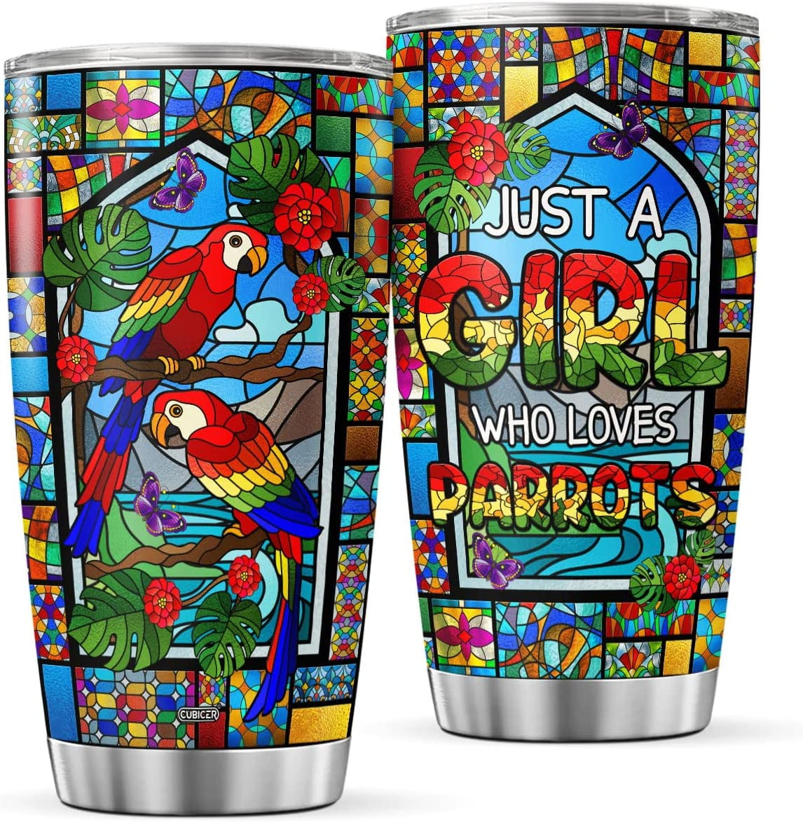 Printed Slim Beluga Insulated Tumbler Mugs with Handle (40 Oz