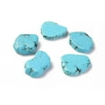 thumbnail image 3 of Natural Magnesite Beads Flat Slab Beads No Hole/Undrilled Dyed Pale Turquoise 23~26x18~21x4.5~6mm, 3 of 3